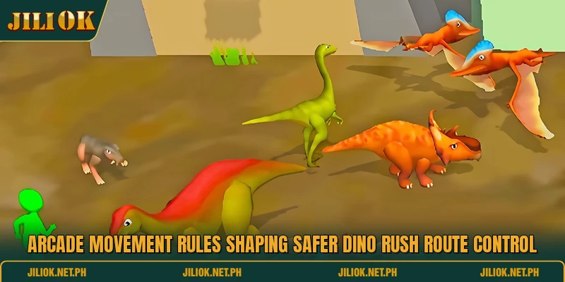 Arcade movement rules shaping safer Dino Rush route control