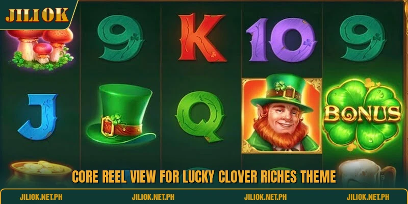 Core reel view for Lucky Clover Riches theme