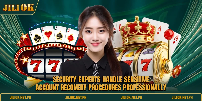Security experts handle sensitive account recovery procedures professionally