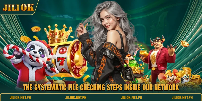 The systematic file checking steps inside our network